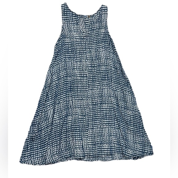 NWT Saks Fifth Avenue Flouncy Sleeveless Sun Dress Blue with White Dots - Picture 1 of 12